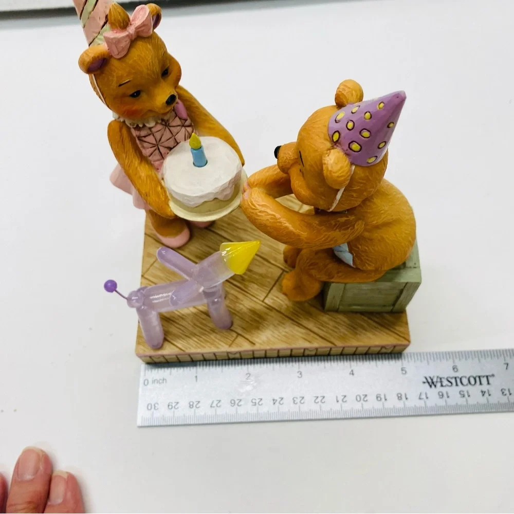 Jim Shore Button and Squeaky Figurine Make A Wish Birthday Cake By Enesco 2019